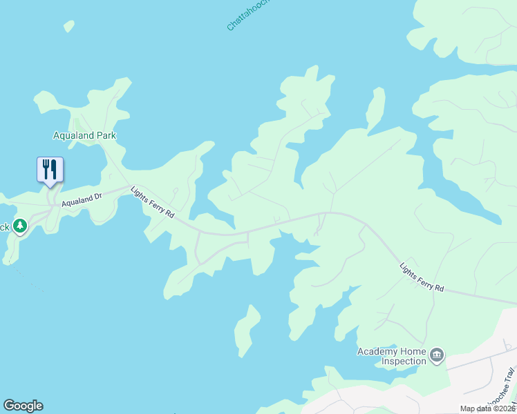 map of restaurants, bars, coffee shops, grocery stores, and more near 6555 Crestwood Peninsula in Flowery Branch
