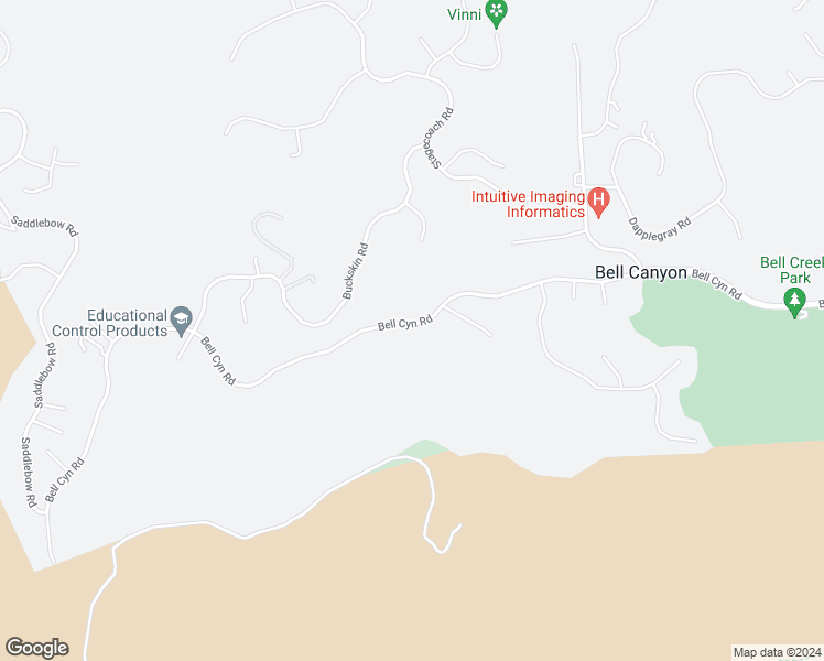 map of restaurants, bars, coffee shops, grocery stores, and more near 158 Bell Canyon Road in Bell Canyon