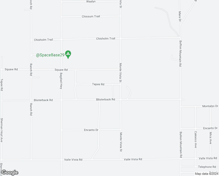 map of restaurants, bars, coffee shops, grocery stores, and more near 2811 Pebble Road in Twentynine Palms