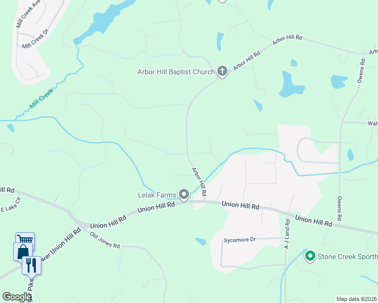 map of restaurants, bars, coffee shops, grocery stores, and more near in Cherokee County