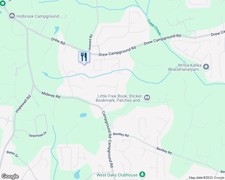 map of restaurants, bars, coffee shops, grocery stores, and more near 7825 Brands Hatch Boulevard in Cumming