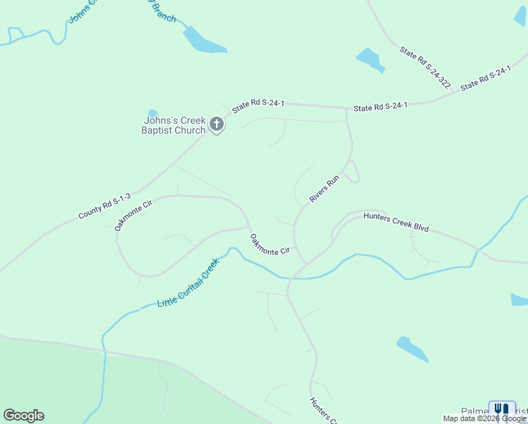 map of restaurants, bars, coffee shops, grocery stores, and more near 109 Explorer Lane in Greenwood