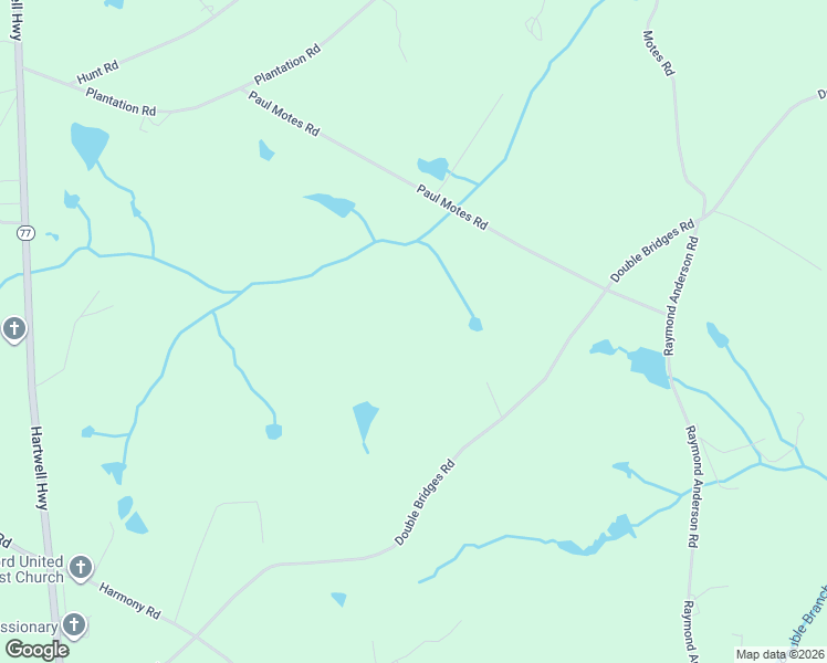 map of restaurants, bars, coffee shops, grocery stores, and more near 1254 Double Bridges Road in Elberton