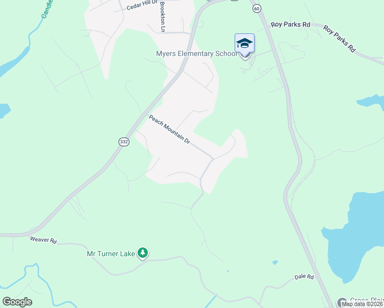 map of restaurants, bars, coffee shops, grocery stores, and more near 4980 Peach Mountain Drive in Gainesville