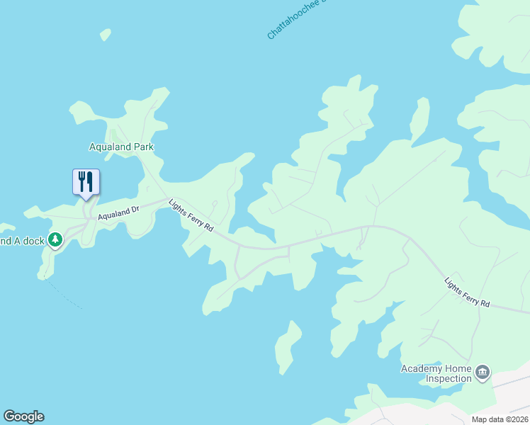 map of restaurants, bars, coffee shops, grocery stores, and more near 6602 Crestwood Peninsula in Flowery Branch