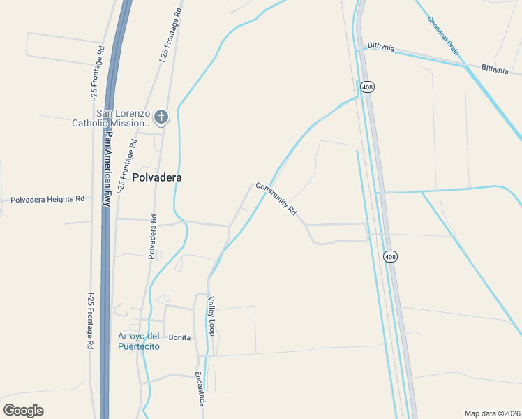 map of restaurants, bars, coffee shops, grocery stores, and more near 48 Community Road in Polvadera