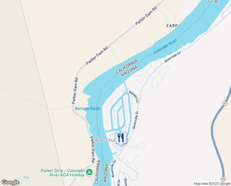 map of restaurants, bars, coffee shops, grocery stores, and more near 8650 Moovalya Drive in Parker