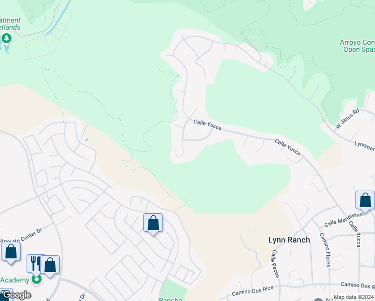 map of restaurants, bars, coffee shops, grocery stores, and more near 1872 Calle Salto in Thousand Oaks