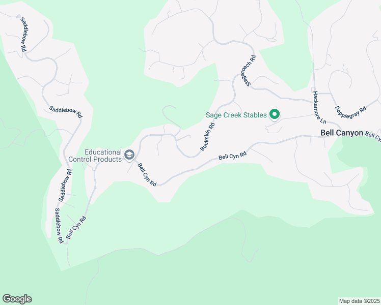 map of restaurants, bars, coffee shops, grocery stores, and more near 83 Buckskin Road in Bell Canyon