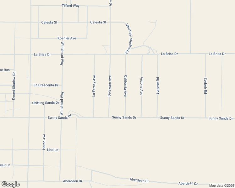 map of restaurants, bars, coffee shops, grocery stores, and more near California Avenue in Joshua Tree