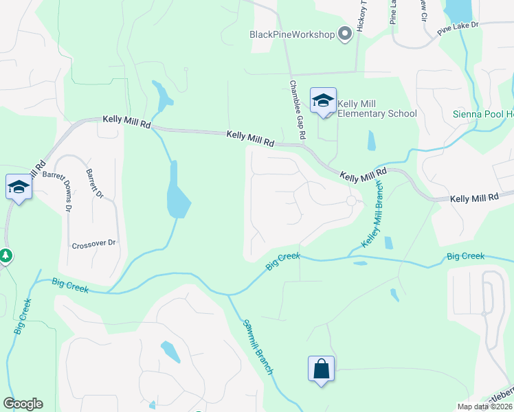 map of restaurants, bars, coffee shops, grocery stores, and more near 1825 Stardust Trail in Cumming