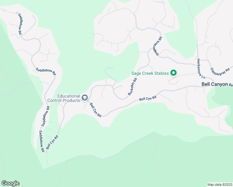 map of restaurants, bars, coffee shops, grocery stores, and more near 83 Buckskin Road in Bell Canyon