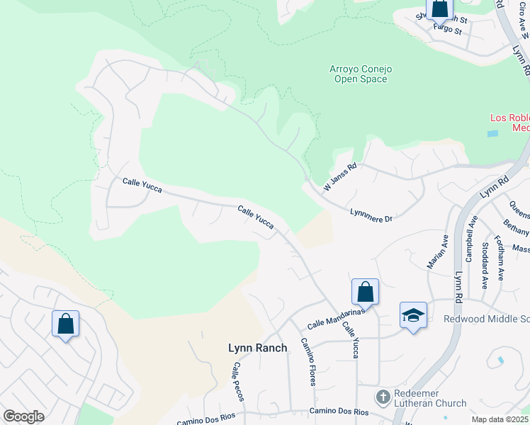 map of restaurants, bars, coffee shops, grocery stores, and more near 1926 Calle Yucca in Thousand Oaks