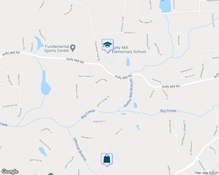 map of restaurants, bars, coffee shops, grocery stores, and more near 1250 Hidden Creek Point in Cumming