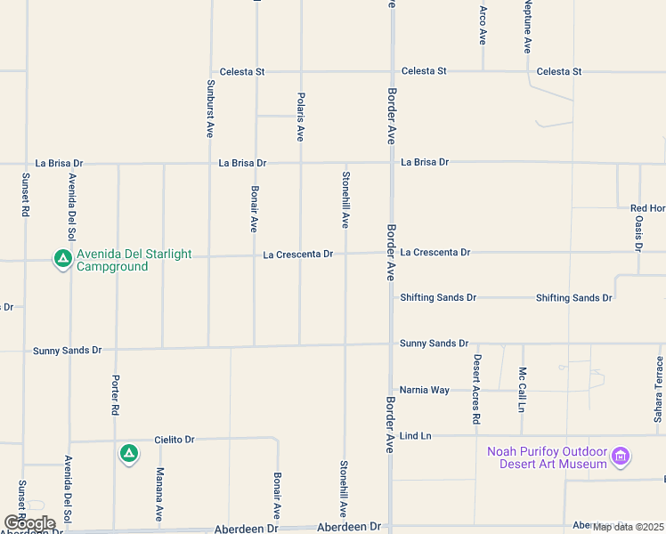 map of restaurants, bars, coffee shops, grocery stores, and more near 2724 Stonehill Avenue in Joshua Tree