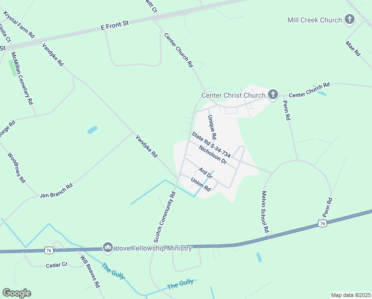 map of restaurants, bars, coffee shops, grocery stores, and more near 402 Scotch Community Road in Mullins