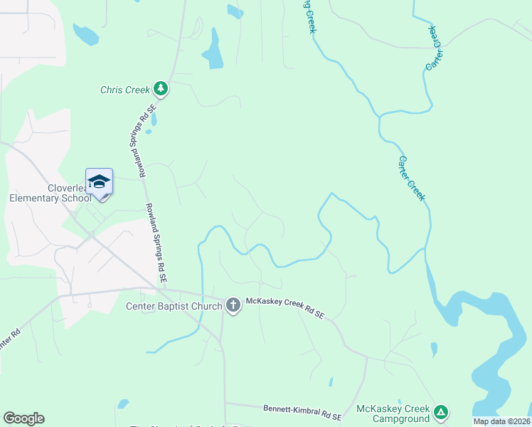 map of restaurants, bars, coffee shops, grocery stores, and more near 37 Weather View Trail in Cartersville