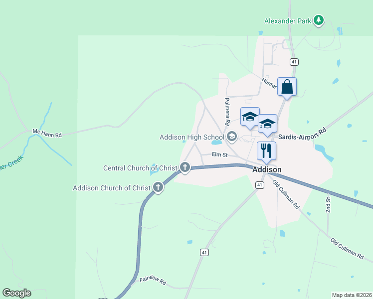 map of restaurants, bars, coffee shops, grocery stores, and more near 175-329 Highland Street in Addison