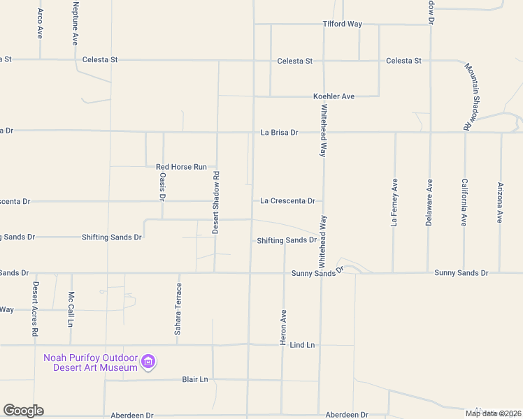 map of restaurants, bars, coffee shops, grocery stores, and more near 63276 Sandola Drive in Joshua Tree