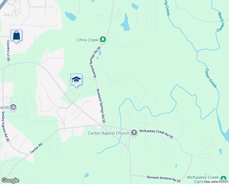 map of restaurants, bars, coffee shops, grocery stores, and more near 37 Waterstone Drive Southeast in Cartersville