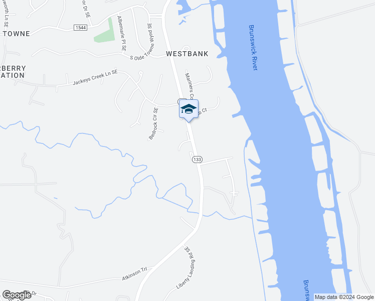 map of restaurants, bars, coffee shops, grocery stores, and more near 1226 Charleston Common Drive in Leland