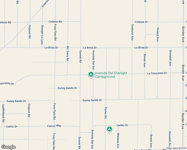 map of restaurants, bars, coffee shops, grocery stores, and more near 2700 Avenida Del Sol in Joshua Tree
