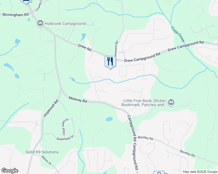 map of restaurants, bars, coffee shops, grocery stores, and more near 240 Silver Birch Court in Alpharetta