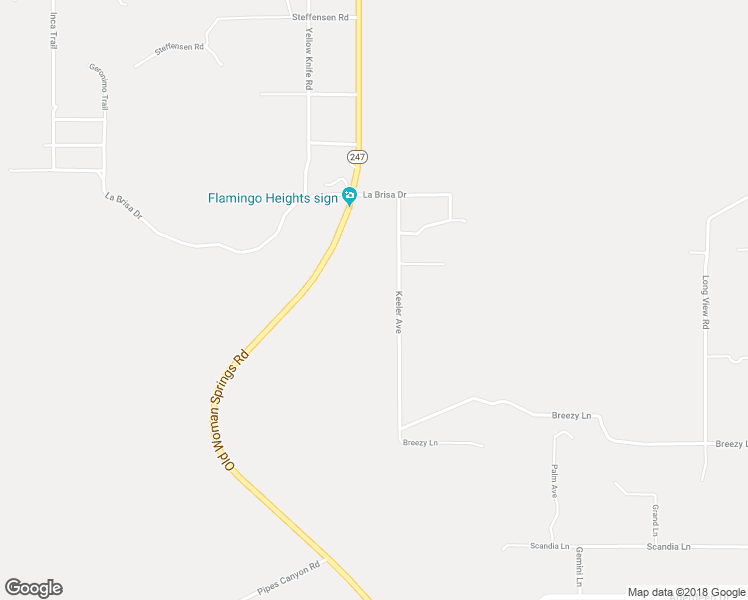 map of restaurants, bars, coffee shops, grocery stores, and more near 2720 Keeler Avenue in Yucca Valley