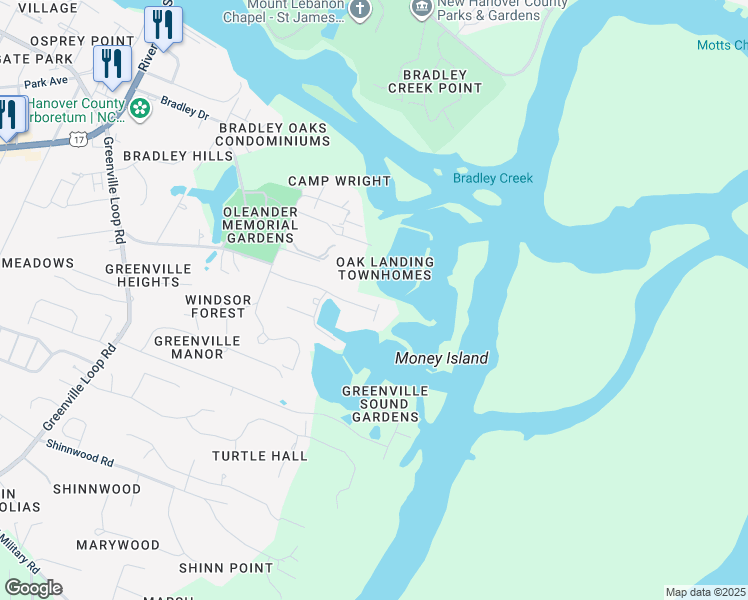 map of restaurants, bars, coffee shops, grocery stores, and more near 100 Windlass Drive in Wilmington