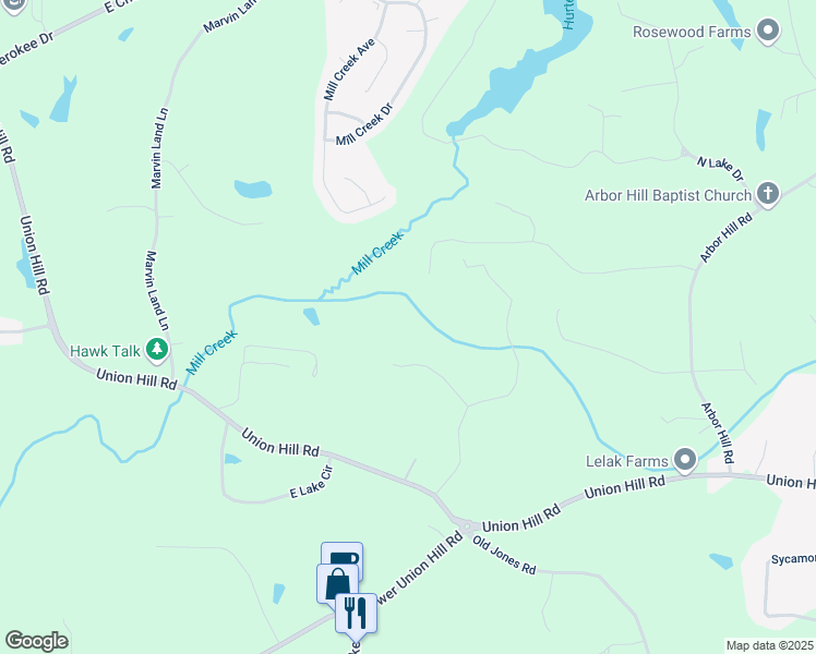 map of restaurants, bars, coffee shops, grocery stores, and more near 284 Northcreek Drive in Canton