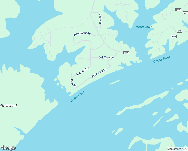 map of restaurants, bars, coffee shops, grocery stores, and more near Rosemary Lane in Cedar Bluff