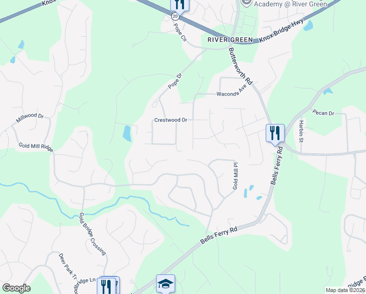 map of restaurants, bars, coffee shops, grocery stores, and more near 210 Brook Hollow Drive in Canton
