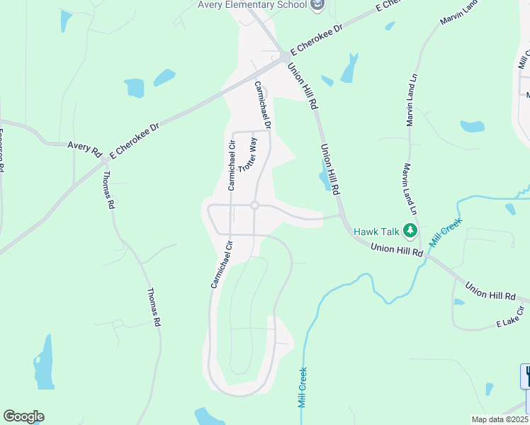 map of restaurants, bars, coffee shops, grocery stores, and more near 721 Paint Horse Drive in Canton
