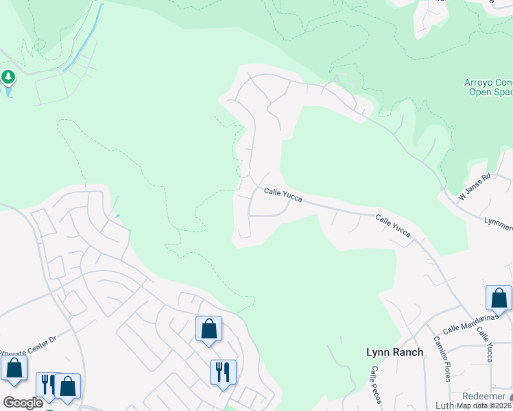map of restaurants, bars, coffee shops, grocery stores, and more near 1934 Calle Salto in Thousand Oaks