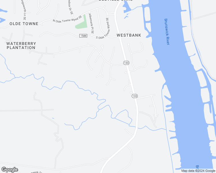 map of restaurants, bars, coffee shops, grocery stores, and more near 10120 Bedrock Circle Southeast in Leland