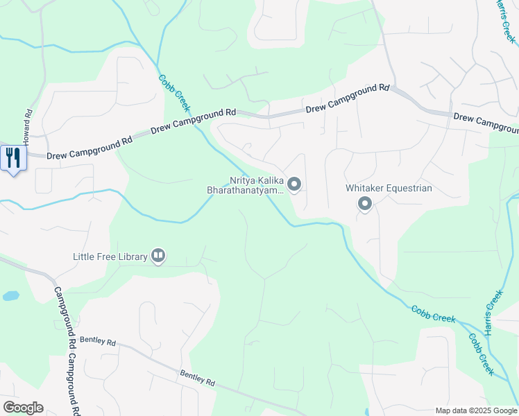 map of restaurants, bars, coffee shops, grocery stores, and more near 6690 Bentley Trail in Cumming