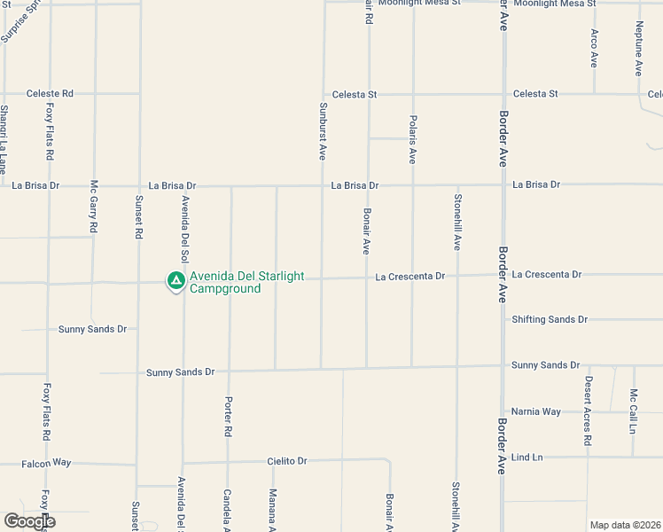 map of restaurants, bars, coffee shops, grocery stores, and more near 2681 Sunburst Avenue in Joshua Tree