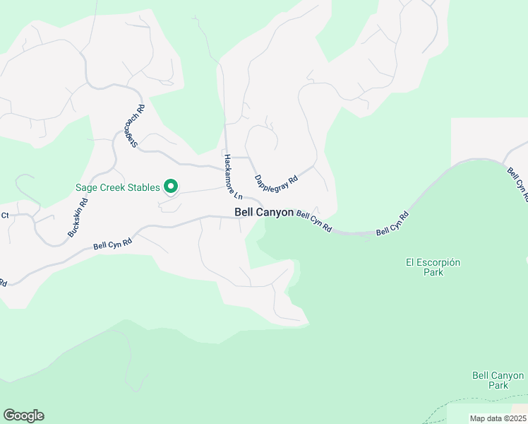 map of restaurants, bars, coffee shops, grocery stores, and more near 120 Stagecoach Road in Bell Canyon