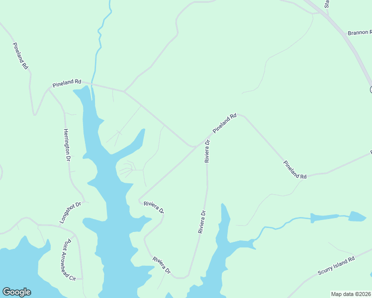 map of restaurants, bars, coffee shops, grocery stores, and more near 1254 Pineland Road in Chappells