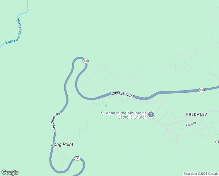 map of restaurants, bars, coffee shops, grocery stores, and more near Enchanted Way in Running Springs