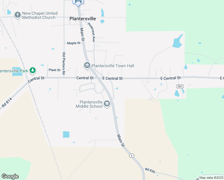 map of restaurants, bars, coffee shops, grocery stores, and more near 2633-2661 Main Street in Plantersville