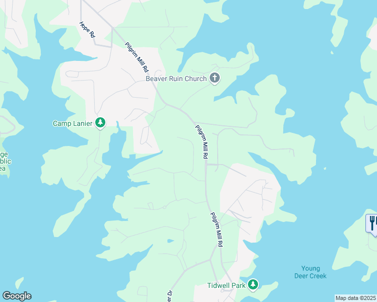map of restaurants, bars, coffee shops, grocery stores, and more near 4565 Greyson Manor Drive in Cumming