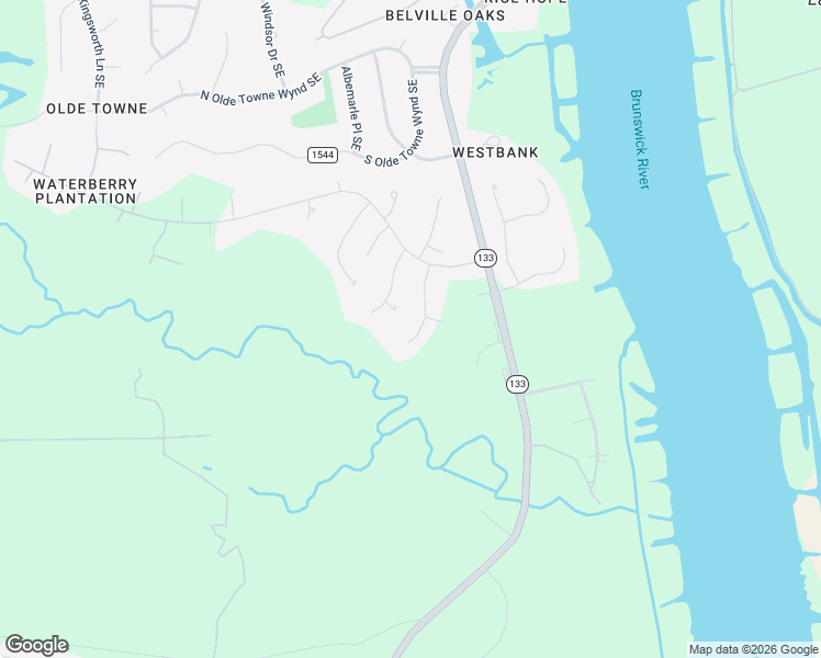 map of restaurants, bars, coffee shops, grocery stores, and more near 10120 Bedrock Circle Southeast in Leland