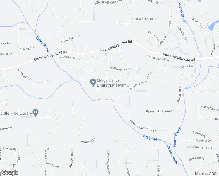 map of restaurants, bars, coffee shops, grocery stores, and more near 4125 Winterberry Road in Cumming