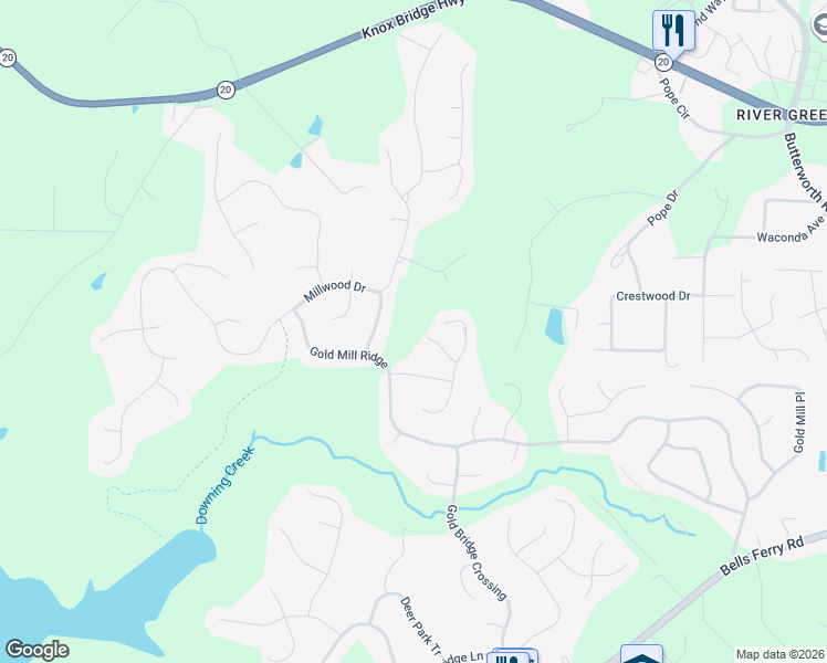 map of restaurants, bars, coffee shops, grocery stores, and more near 709 Valley View Place in Canton