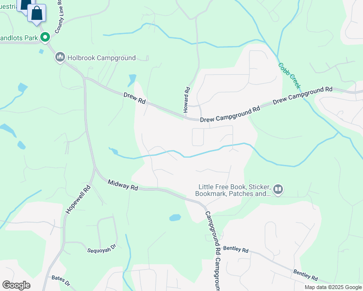 map of restaurants, bars, coffee shops, grocery stores, and more near 225 Silver Birch Court in Alpharetta