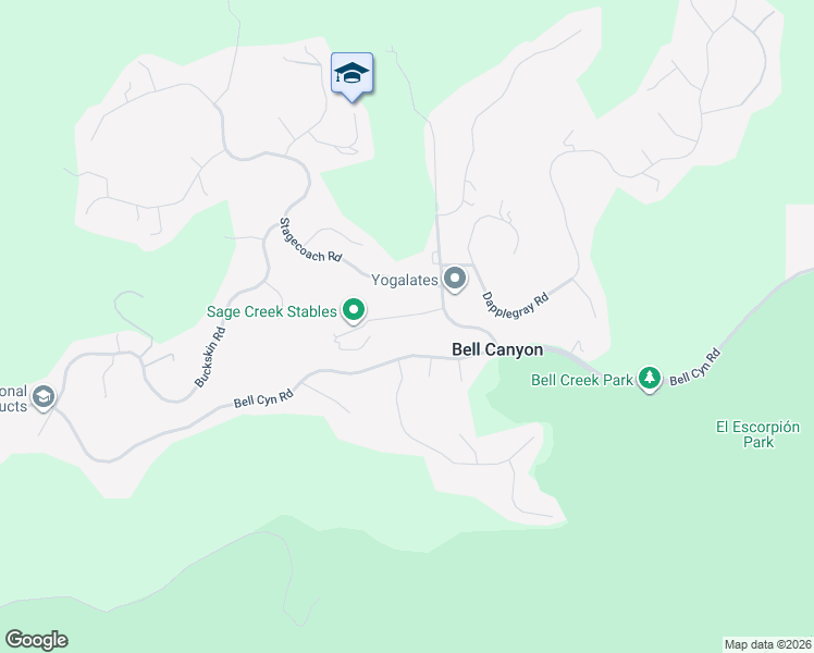 map of restaurants, bars, coffee shops, grocery stores, and more near 14 Baymare Road in Bell Canyon
