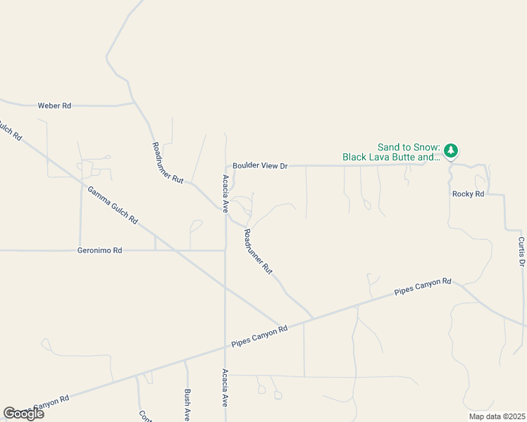 map of restaurants, bars, coffee shops, grocery stores, and more near 52430 Geronimo Road in Pioneertown