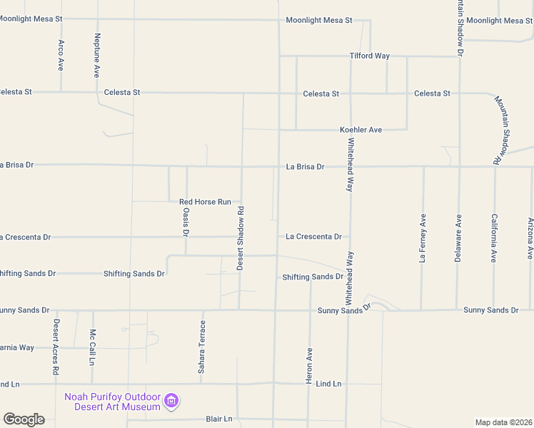 map of restaurants, bars, coffee shops, grocery stores, and more near 2642 Star Lane in Joshua Tree