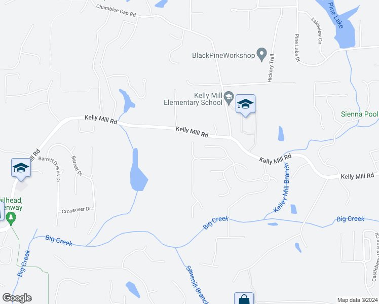 map of restaurants, bars, coffee shops, grocery stores, and more near 1735 Dawn Valley Tr in Cumming